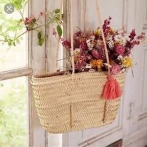 Sézane NWT Summer Straw Basket (Panier Summer)